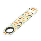 Mustache patroon 3 speed flessenopener (Achterkant Gekanteld)