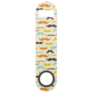 Mustache patroon 3 speed flessenopener