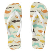 Mustache patroon 3 teenslippers (Voetbed)
