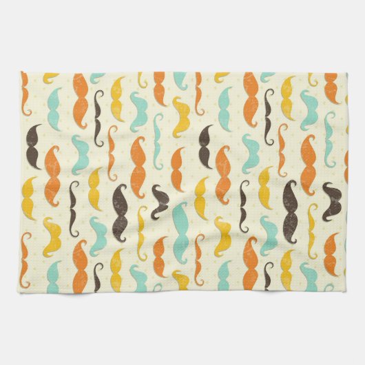 Mustache patroon 3 theedoek (Horizontaal)