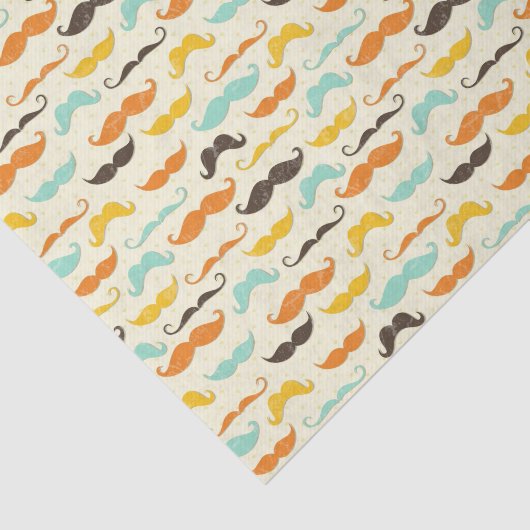 Mustache patroon 3 tissuepapier (Detail)