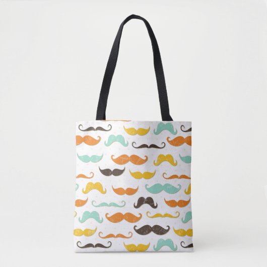 Mustache patroon 3 tote bag (Voorkant)