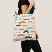 Mustache patroon 3 tote bag (Dichtbij)