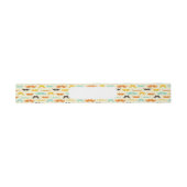 Mustache patroon 3 uitnodigingen wikkel (Vlak)