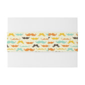 Mustache patroon 3 uitnodigingen wikkel (Achterkant Voorbeeld)