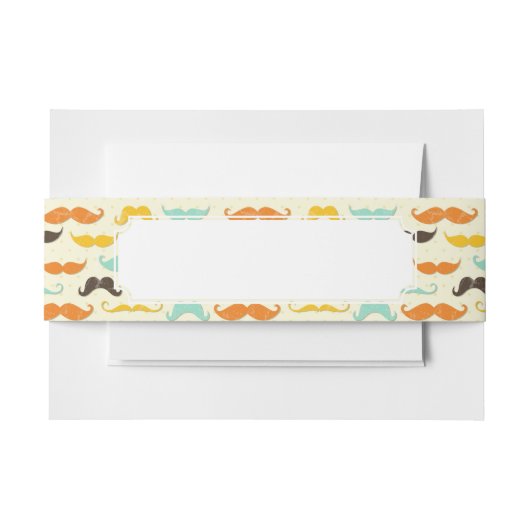 Mustache patroon 3 uitnodigingen wikkel (Voorkant Voorbeeld)