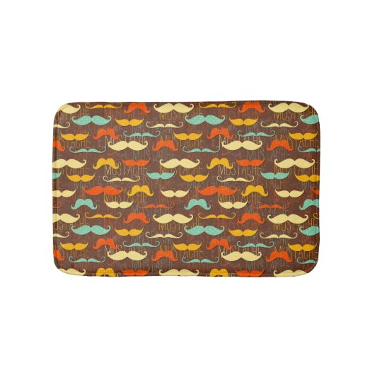 Mustache patroon badmat (Voorkant)