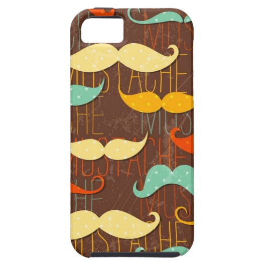 Mustache patroon Case-Mate iPhone case (Achterkant)