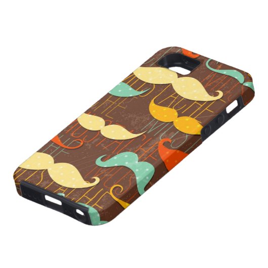 Mustache patroon Case-Mate iPhone case (Onderkant)
