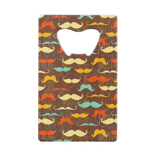 Mustache patroon creditkaart flessenopener (Achterkant)