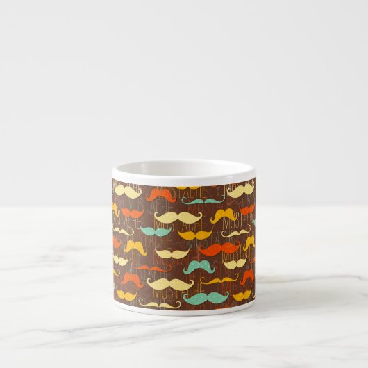 Mustache patroon espresso kop (Voorkant)