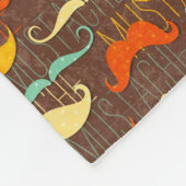 Mustache patroon fleece deken (Hoek)