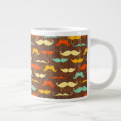 Mustache patroon grote koffiekop (Rechts)