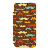 Mustache patroon incipio iPhone portemonnee hoesje (Voorkant Agenda)
