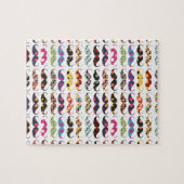 Mustache patroon is schattig legpuzzel (Horizontaal)