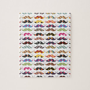 Mustache patroon is schattig legpuzzel