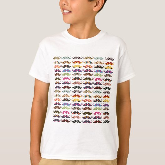 Mustache patroon is schattig t-shirt (Voorkant)