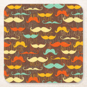 Mustache patroon kartonnen onderzetters (Voorkant)