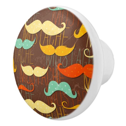 Mustache patroon keramische knop (Rechts)