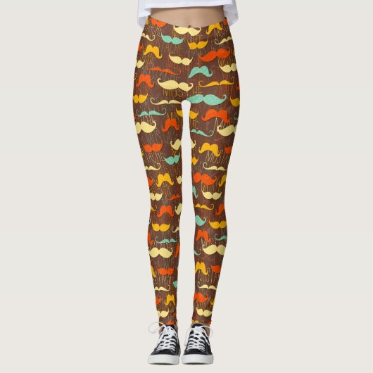 Mustache patroon leggings (Voorkant)