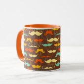 Mustache patroon mok (Voorkant links)