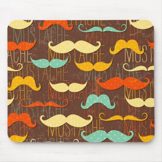 Mustache patroon muismat (Voorkant)