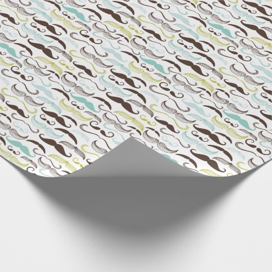Mustache patroon, retro-stijl 2 cadeaupapier (Hoek)