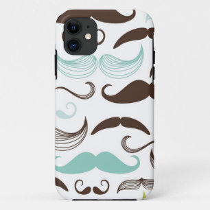 Mustache patroon, retro-stijl 2 iPhone 11 hoesje