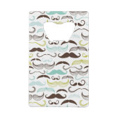 Mustache patroon, retro-stijl 2 creditkaart flessenopener (Achterkant)