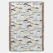 Mustache patroon, retro-stijl 2 deken (Voorkant Verticaal)
