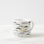 Mustache patroon, retro-stijl 2 espresso kop (Voorkant rechts)