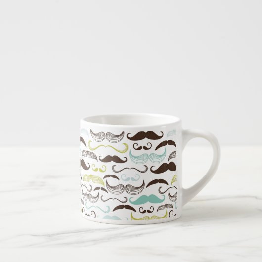 Mustache patroon, retro-stijl 2 espresso kop (Rechts)