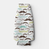 Mustache patroon, retro-stijl 2 flesjeskoeler (Voorkant)