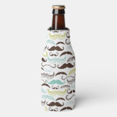 Mustache patroon, retro-stijl 2 flesjeskoeler (Fles Voorkant)