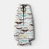 Mustache patroon, retro-stijl 2 flesjeskoeler (Achterkant)
