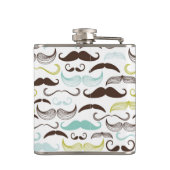 Mustache patroon, retro-stijl 2 heupfles (Achterkant)