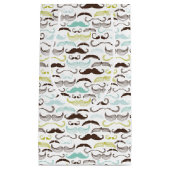 Mustache patroon, retro-stijl 2 klein cadeauzakje (Voorkant)