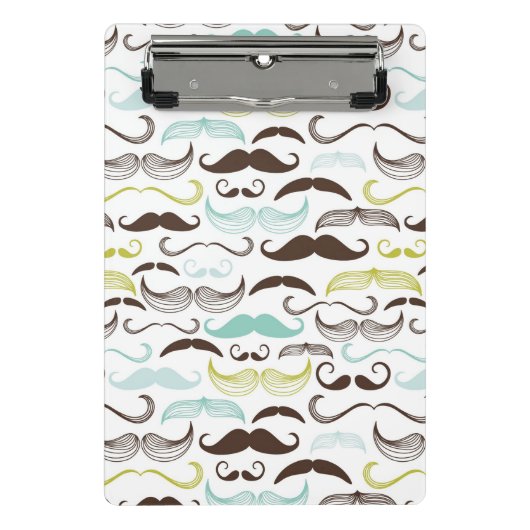 Mustache patroon, retro-stijl 2 mini klembord (Voorkant)