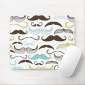 Mustache patroon, retro-stijl 2 muismat (Met muis)