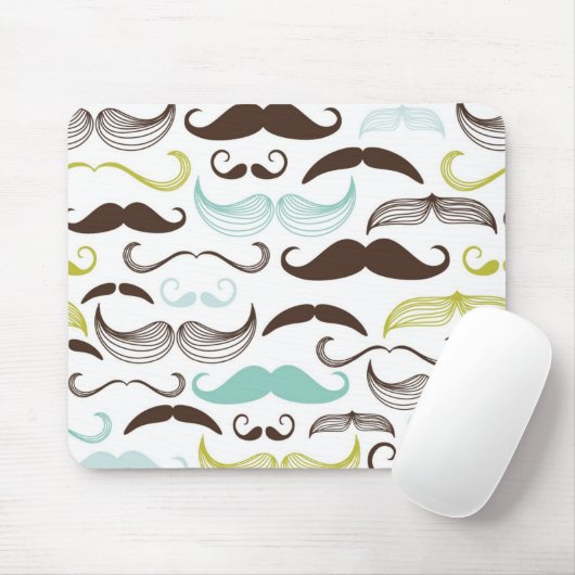 Mustache patroon, retro-stijl 2 muismat (Met muis)