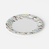 Mustache patroon, retro-stijl 2 papieren bordje (Gekanteld)