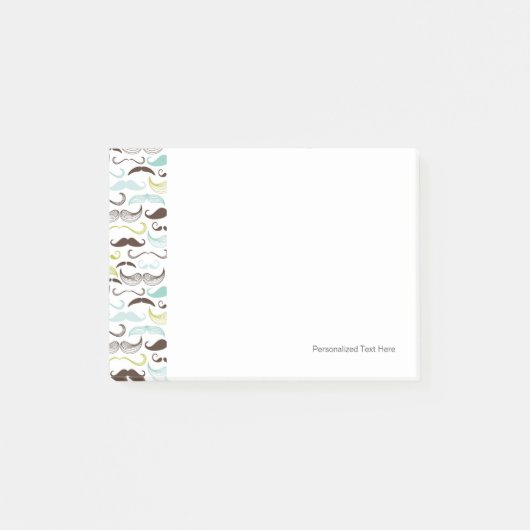Mustache patroon, retro-stijl 2 post-it® notes (Voorkant)