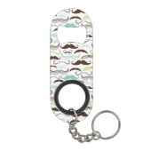 Mustache patroon, retro-stijl 2 sleutelhanger flessenopener (Achterkant)