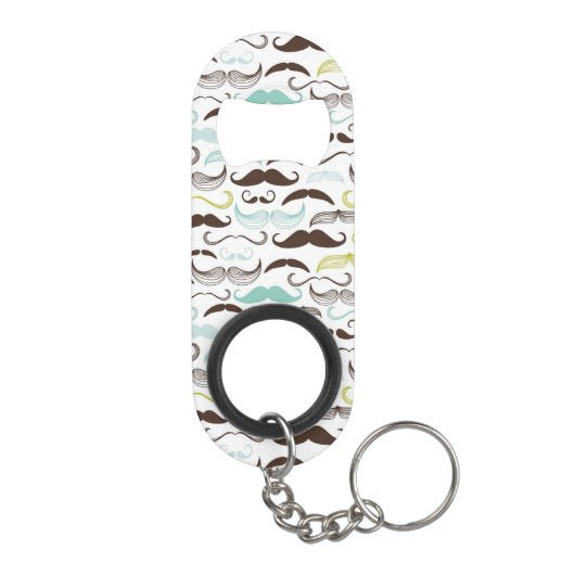 Mustache patroon, retro-stijl 2 sleutelhanger flessenopener (Achterkant)