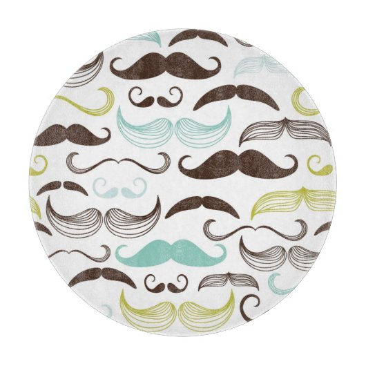 Mustache patroon, retro-stijl 2 snijplank (Voorkant)