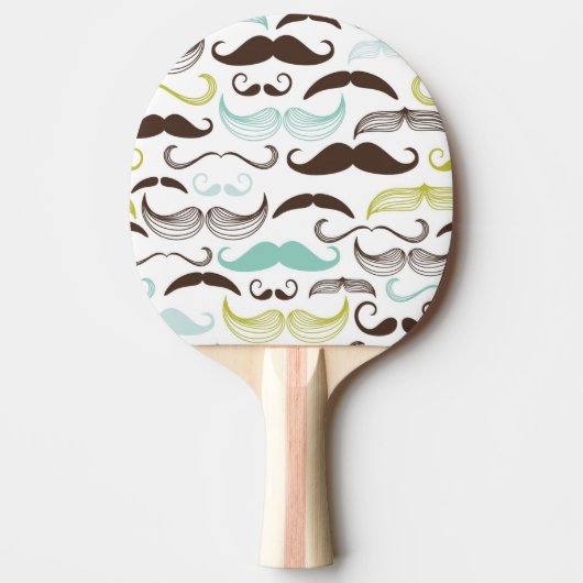 Mustache patroon, retro-stijl 2 tafeltennisbatje (Voorkant)