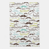 Mustache patroon, retro-stijl 2 theedoek (Verticaal)