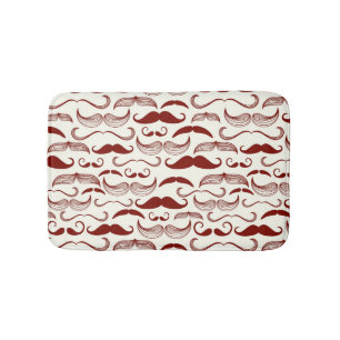 Mustache patroon, retro-stijl 3 badmat