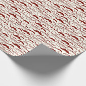 Mustache patroon, retro-stijl 3 cadeaupapier (Hoek)