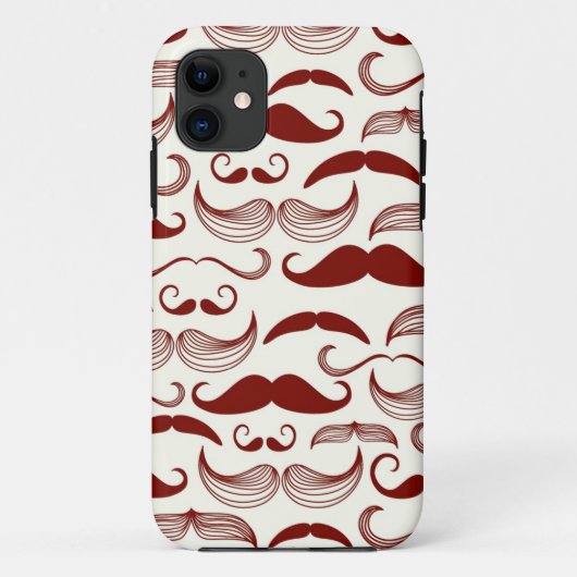 Mustache patroon, retro-stijl 3 Case-Mate iPhone case (Achterkant)
